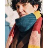 Colour Block knitted scarf - two-needle knit with MUSA Merino DK