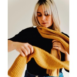 Biscotti knit scarf - two-needle knit with MUSA Merino Fingering